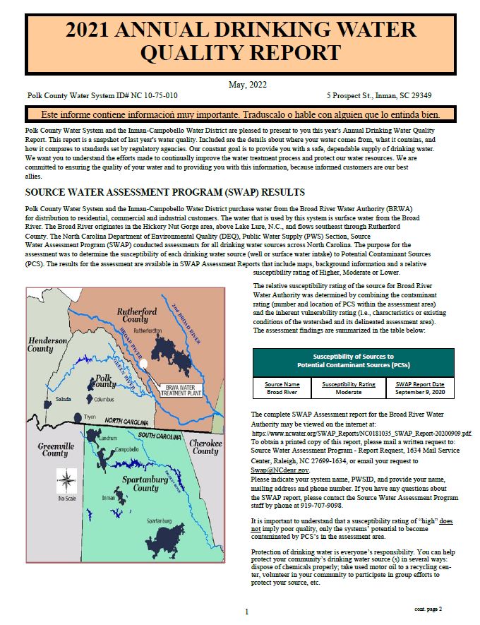 Inman Campobello Water District